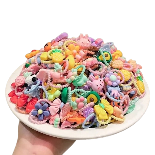 Kaunistustega juuksekummid, 50 tk