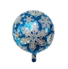 Õhupall ümmargune, lumehelbe pildiga 52 x 44 cm