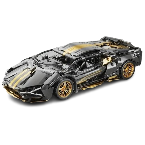 Kokkupandav must-kuldne sportauto