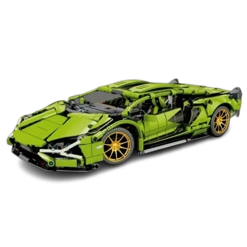 Kokkupandav roheline sportauto