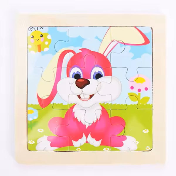 Puidust 9-tükiline pusle