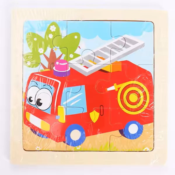 Puidust 9-tükiline pusle