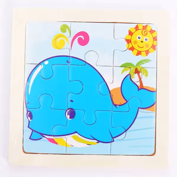 Puidust 9-tükiline pusle