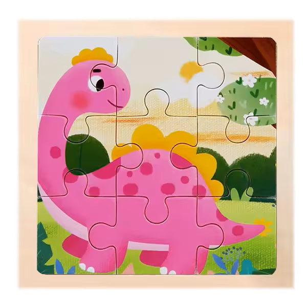 Puidust 9-tükiline pusle