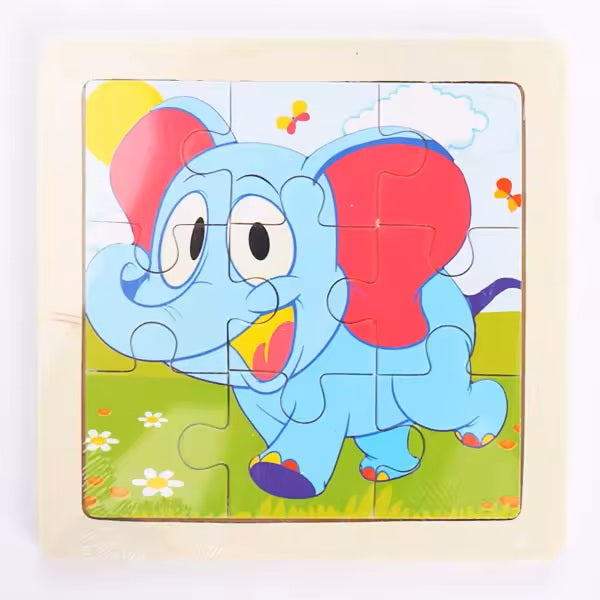 Puidust 9-tükiline pusle