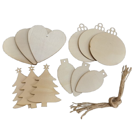 Puidust jõuluehted, erinevad komplektid