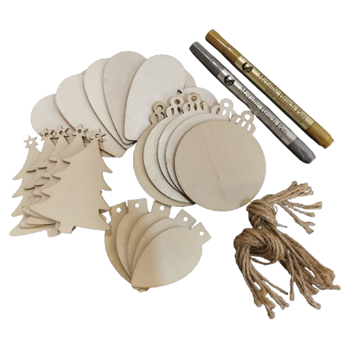 Puidust jõuluehted, erinevad komplektid