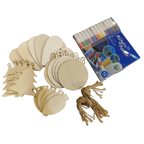 Puidust jõuluehted, erinevad komplektid