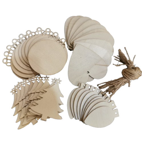 Puidust jõuluehted, erinevad komplektid