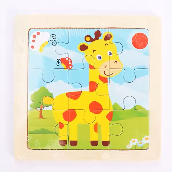 Puidust 9-tükiline pusle