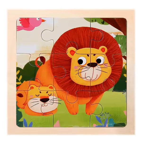 Puidust 9-tükiline pusle