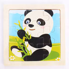 Puidust 9-tükiline pusle