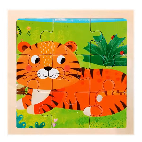 Puidust 9-tükiline pusle