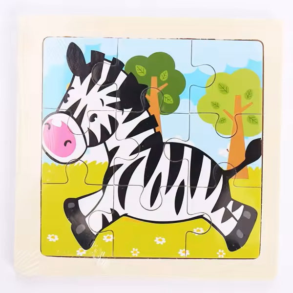 Puidust 9-tükiline pusle