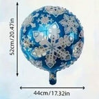 Õhupall ümmargune, lumehelbe pildiga 52 x 44 cm