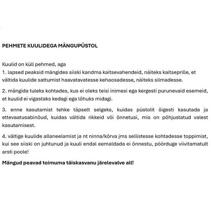 Battle Elite pehmete kuulidega mängupüstol