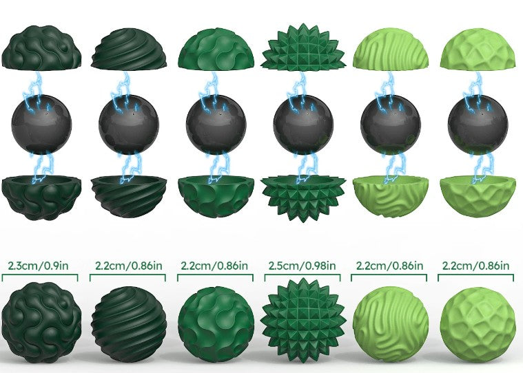 Silikoonist magnetilised sensoorsed pallid, 6 tk