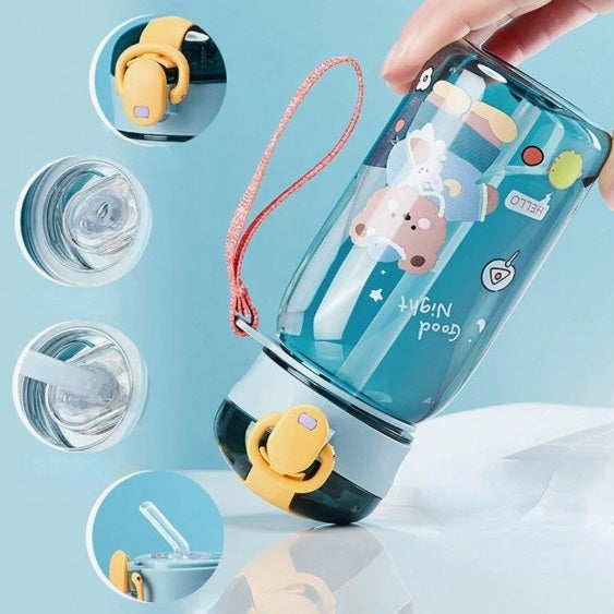 Lekkekindel kõrrega joogipudel, 400 ml