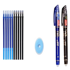 Kustutatavad sinised ja mustad pastapliiatsid koos täitesisudega