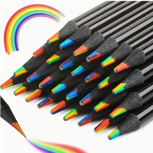 Vikerkaarevärvilised pliiatsid, 2 tk