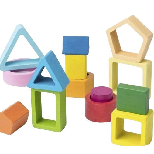 Puidust geomeetriliste kujundite ladumismäng