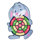 Loomakujuline märklaud takjapallidega