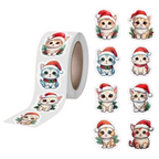 Jõuluteemalised kleebised 500 tk rullis