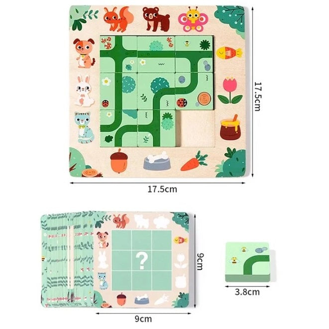 Puidust 3D-pusle "Leia tee!"