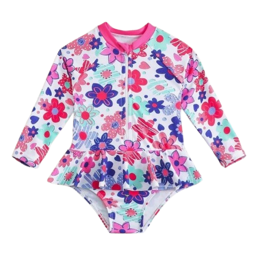 Pikkade varrukatega trikoo (lilledega)