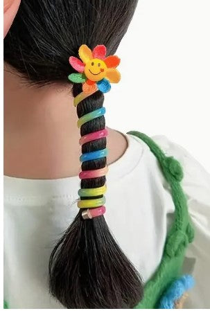 Spiraalsed kaunistused hobusesabale, 2 tk (lill/liblikas)